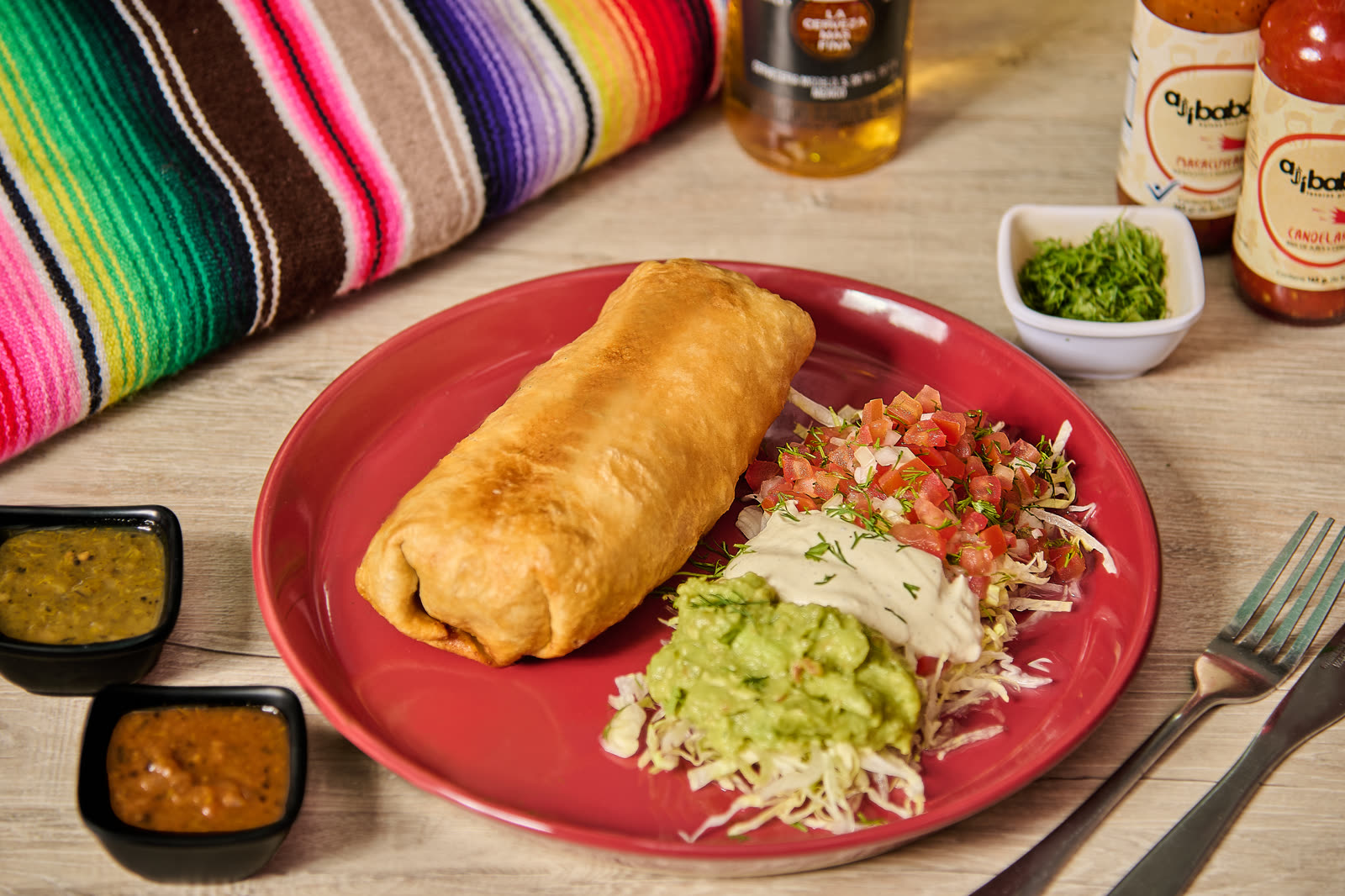 Gratin-style house burrito at Amor al Taco Bogotá